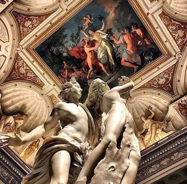 Apollo and Daphne by Gian Lorenzo Bernini, Borghese Gallery, Rome