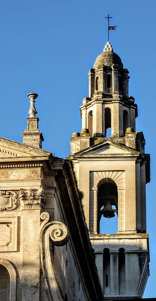 Bell tower of the church of Santa Caterina dei Funari, Rome 