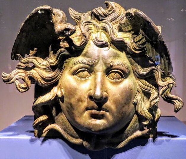 Bronze head of Medusa from age of Caligula, Palazzo Massimo alle Terme, Rome