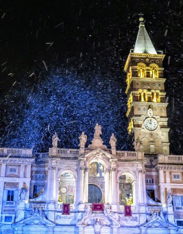 Celebrating the feast day of the Madonna della Neve, Santa Maria Maggiore, Rome