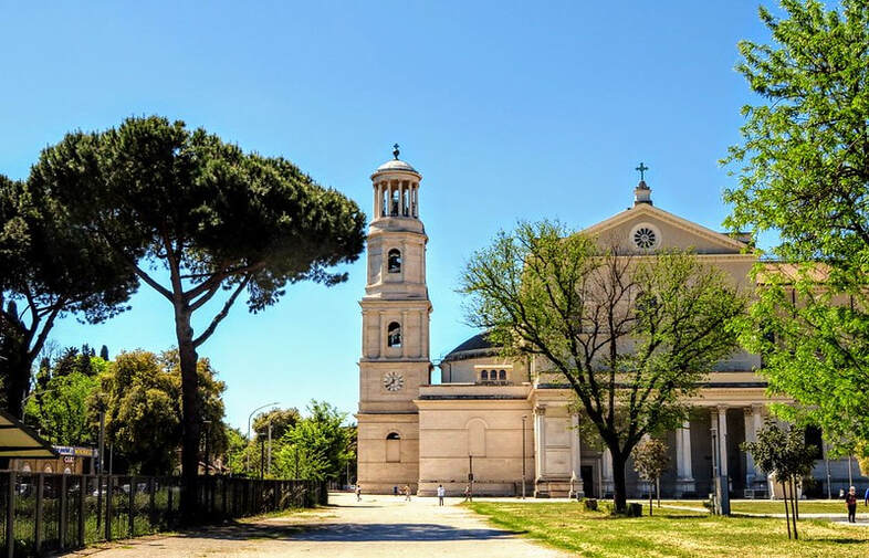 Gregorian Portico, church of San Paolo fuori le Mura, Rome