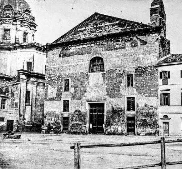 Church of Sant' Adriano al Foro in Rome prior to excavations