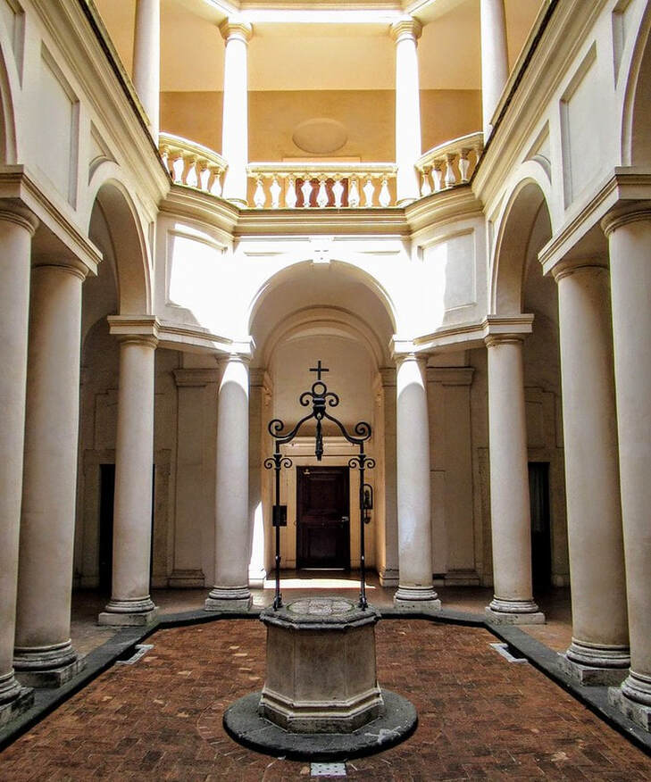 Cloister, church of San Carlo alle Quattro Fontane, Rome