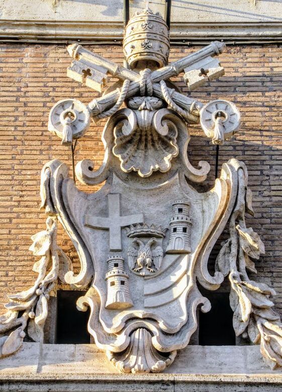 Coat of arms of Pope Clement XIII, Palazzo del Quirinale, Rome