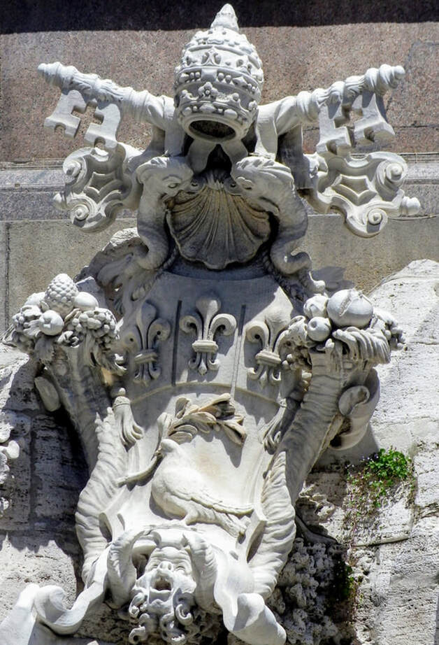 Coat of arms of Pope Innocent X, Fountain of the Four Rivers, Piazza Navona, Rome