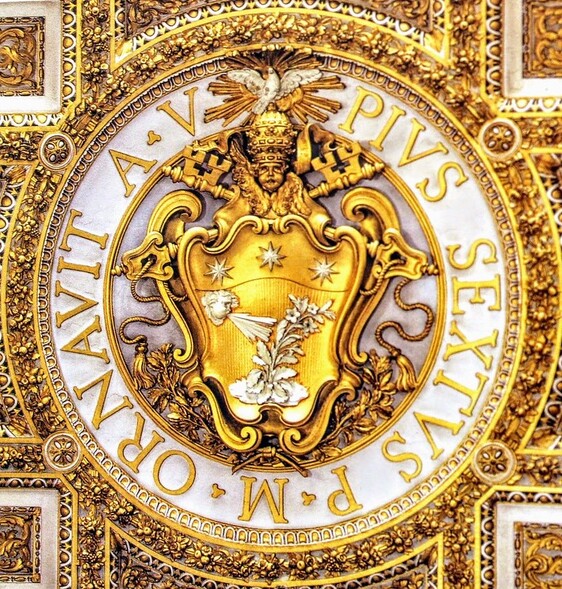Coat of arms of Pope Pius VI, St Peter's Basilica, Rome