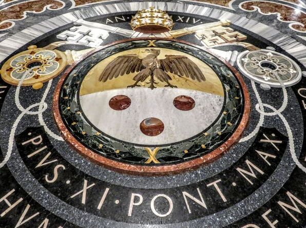 Coat of arms of Pope Pius XI (r. 1922-39), St Peter's Basilica, Rome