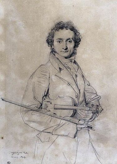 Composer and Violinist Niccolo Paganini by Ingres