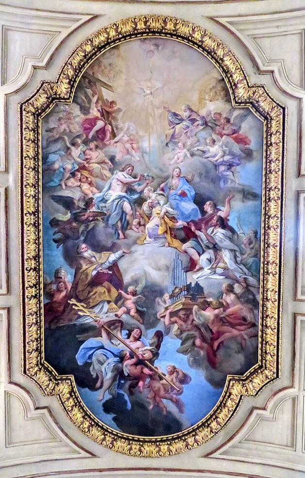 Coronation of St Cecilia by Conca, church of Santa Cecilia in Trastevere, Rome
