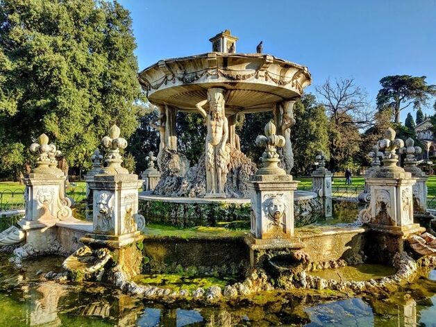 Cupid Fountain (Fontana del Cupido) by Andrea Busiri Vici, Villa Doria Pamphilj, Rome