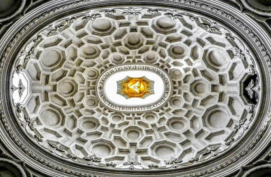 Cupola, church of San Carlo alle Quattro Fontane, Rome