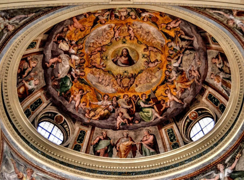 Cupola, fresco by Pomarancio, Santa Pudenziana, Rome