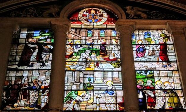 Early-16th century stained glass windows, church of Santa Maria del Popolo, Rome