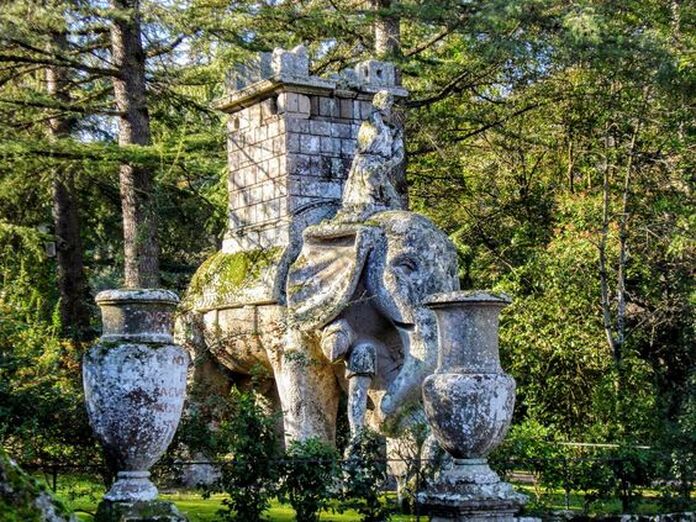 Elephant and Tower, Park of the Monsters, Bomarzo 