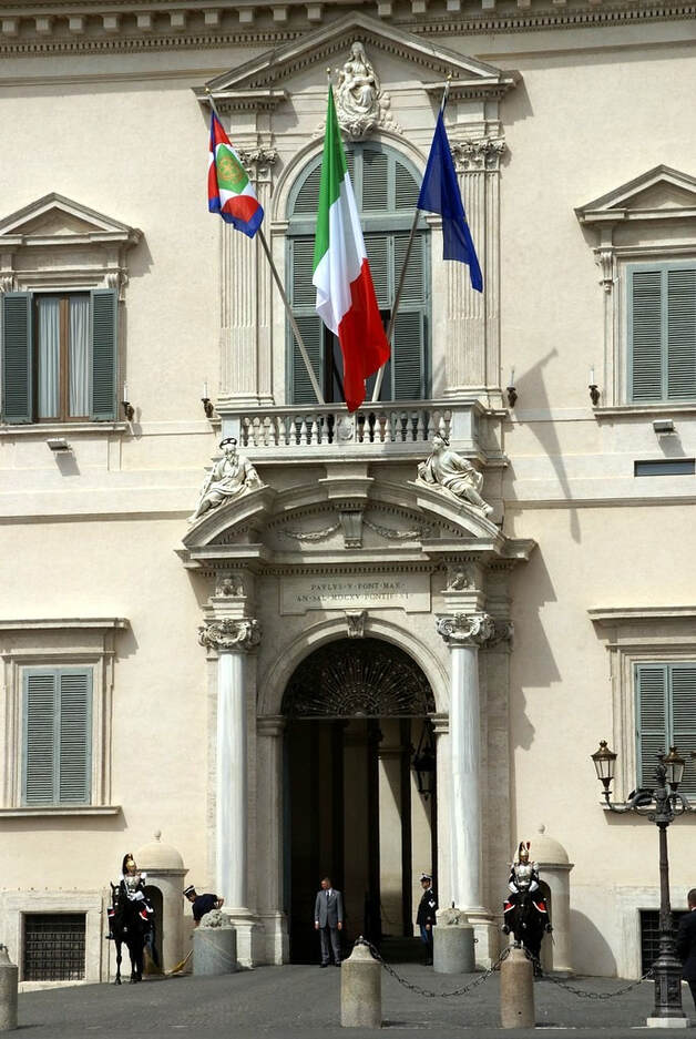 Entrance to the Palazzo del Quirinale, Rome