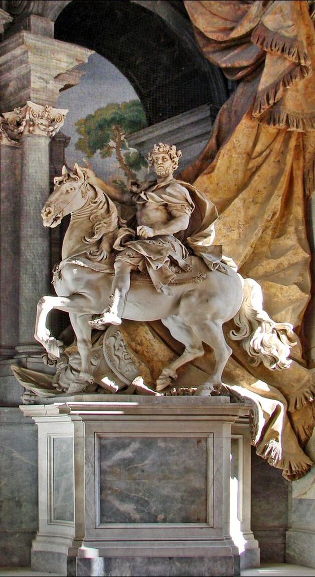 Equestrian statue of Charlemagne (1725) by Agostino Cornacchini, St Peter's Basilica, Rome