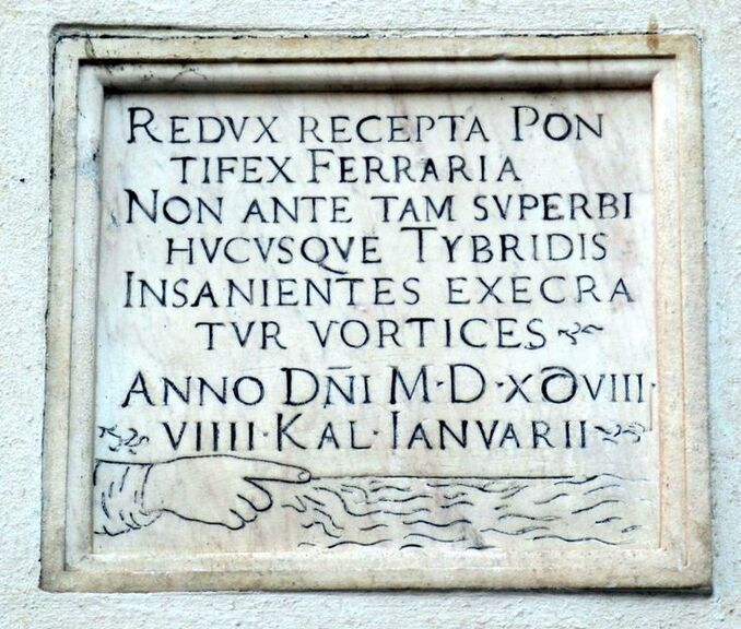 Flood Plaque to Pope Clement VIII, Santa Maria sopra Minerva, Rome 