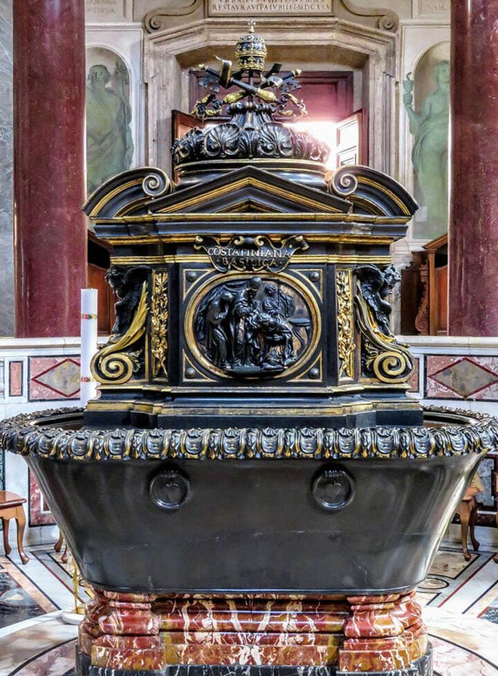 Font, Lateran Baptistery (San Giovanni in Fonte al Laterano), Rome