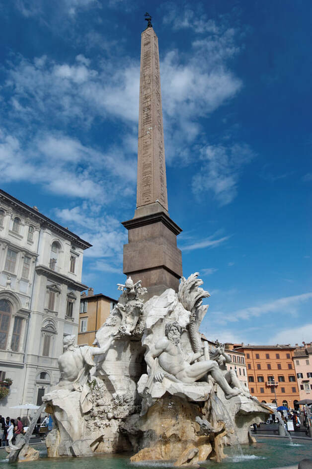 Fountain of the Four Rivers by Gian Lorenzo Bernini, Piazza Navona, Rome