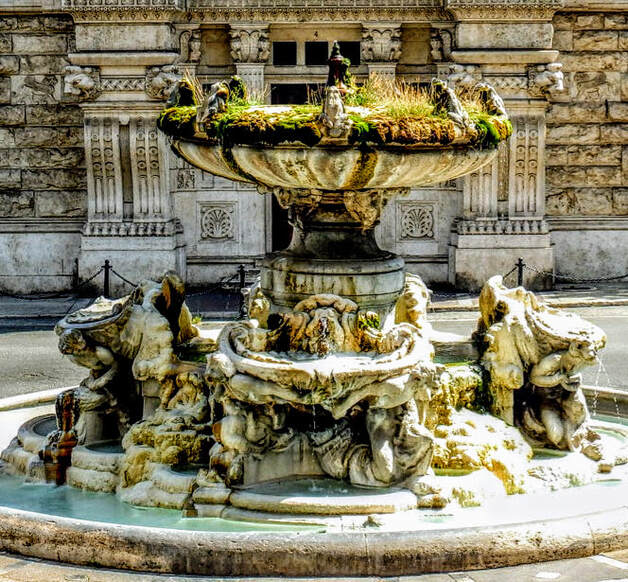 Fountain of the Frogs by Gino Coppede, Piazza Mincio, Rome