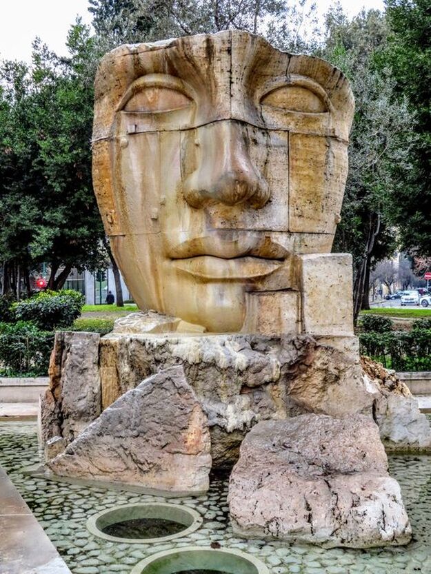 Fountain of the Goddess Roma by Igor Mitoraj, Rome