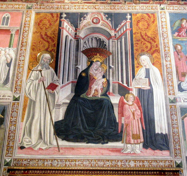 Fresco of the Virgin and Child with Santa Francesca Romana, Convent of Santa Francesca Romana, Rome