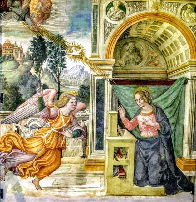 Fresco of the Annunciation, Chiesa dell' Annunziatella, Rome