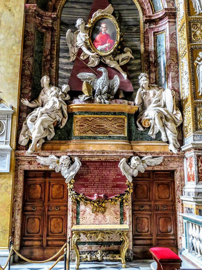 Funerary monument to Cardinal Giuseppe Renato Imperiali, church of Sant' Agostino, Rome