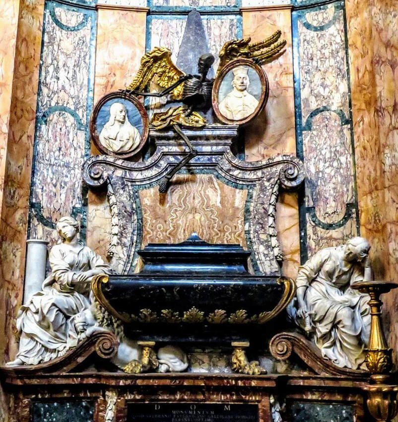 Funerary monument to Lazzaro and Stefano Pallavicini, Cappella Rospigliosi-Pallavicini, San Francesco a Ripa, Rome