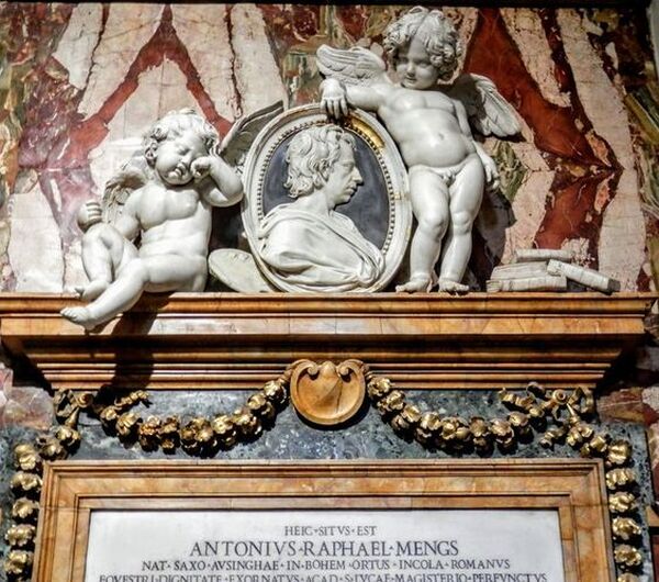 Tomb of the German painter Anton Raphael Mengs (1728-79), church of Santi Michele e Magno, Rome