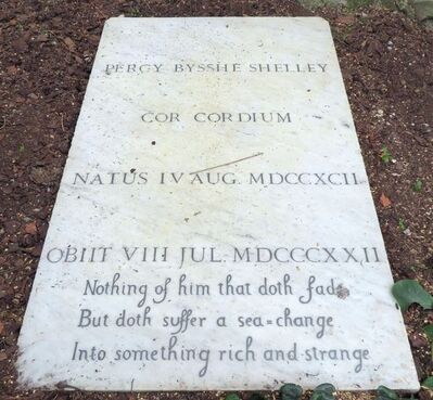 Grave of Percy Bysshe Shelley, Protestant Cemetery, Rome