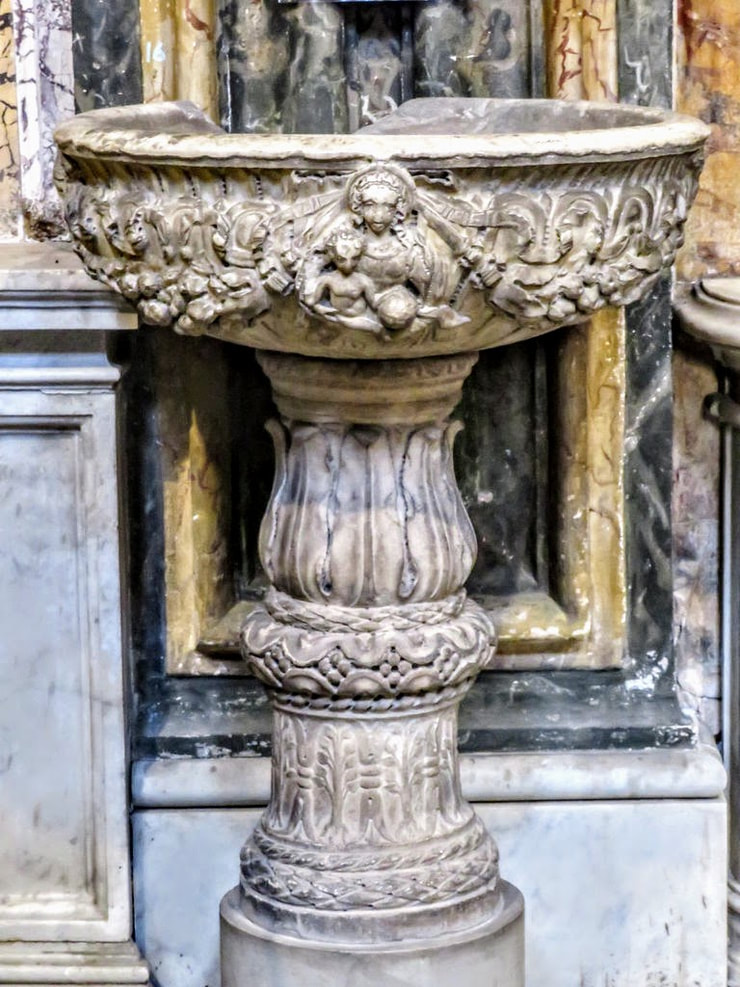Holy Water Stoup, Santa Maria dell' Orto, Rome