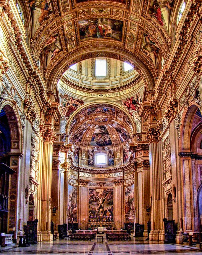Interior, church of Sant' Andrea della Valle, Rome