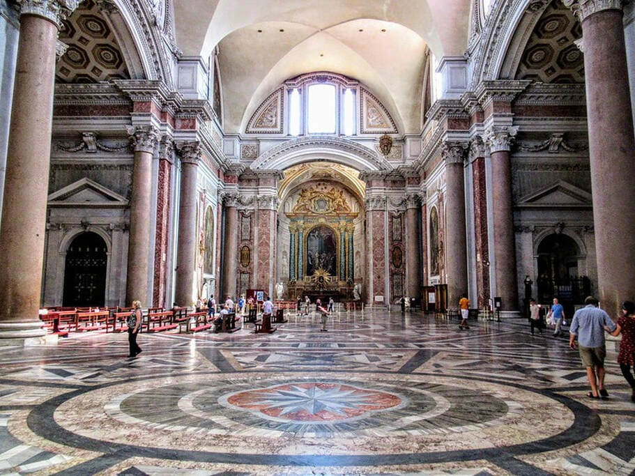 Interior, church of Santa Maria degli Angeli e dei Martiri, Rome