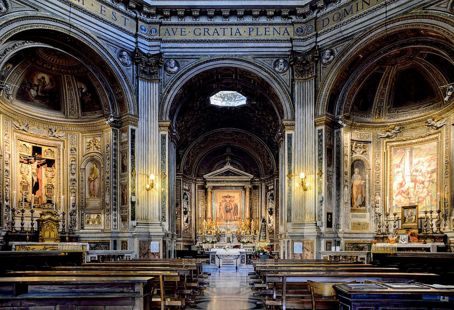 Interior, Church of Santa Maria di Loreto, Rome