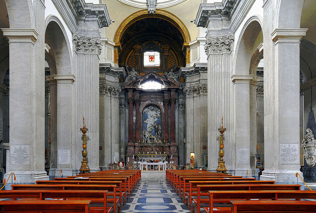 Interior of San Giovanni dei Fiorentini, Rome