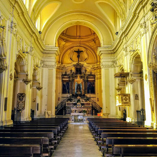 Interior of the church of Santa Maria dei Sette Dolori, Rome