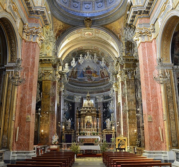 Interior of the church of Santa Maria della Scala, Rome