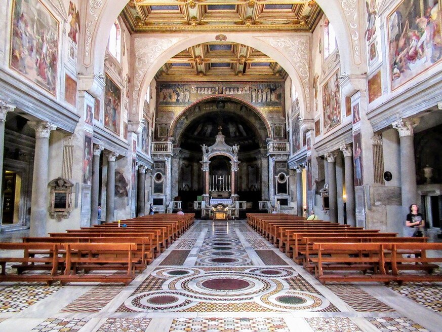 Interior of the church of Santa Prassede, Rome