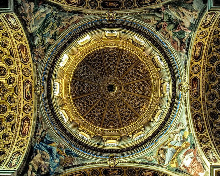 Interior of the dome, church of San Carlo ai Catinari, Rome