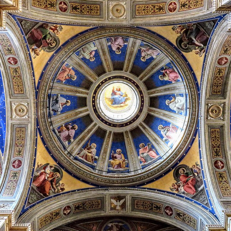 Interior of the dome, church of Sant' Agostino, Rome