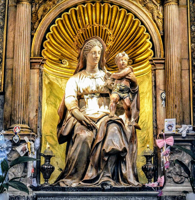 Madonna of Childbirth by Jacopo Sansovino, church of Sant' Agostino, Rome 