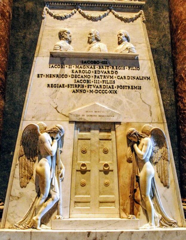 Monument to the Stuarts by Canova, St Peter's Basilica, Rome