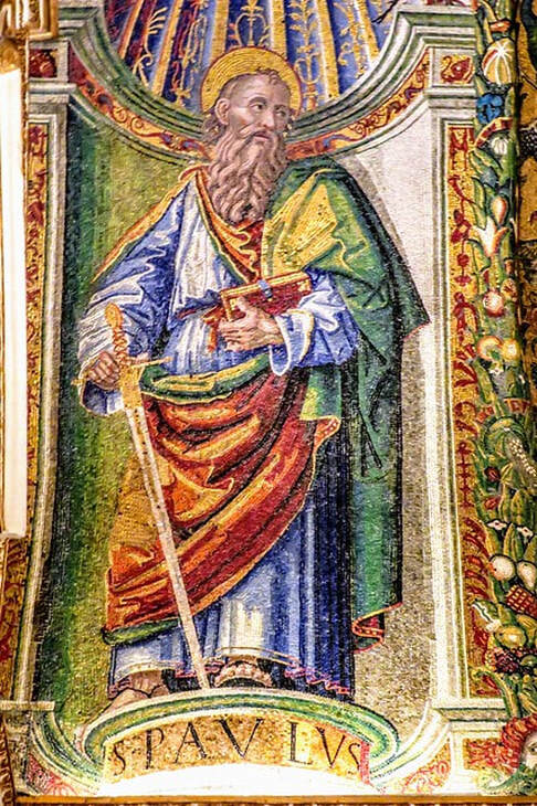 Mosaic of St Paul, Chapel of St Helen, Santa Croce in Gerusalemme, Rome