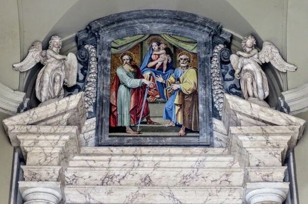 Mosaic of St Peter and St Paul, Portone di Bronzo, Apostolic Palace, Vatican City