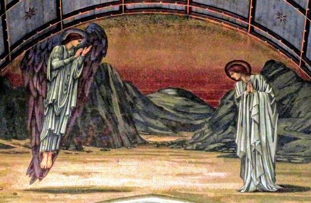 Mosaic of the Annunciation by Burne-Jones, St Paul's Within the Walls, Rome