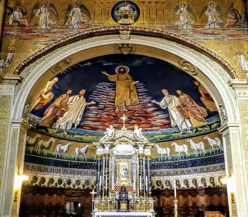 Mosaics in the church of St Cosmas and Damian, Rome