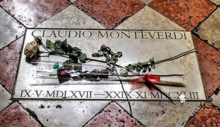 Plaque to Claudio Monteverdi, Santa Maria Gloriosa dei Frari, Venice
