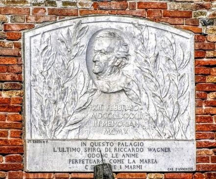 Plaque to Richard Wagner, Ca' Vendramin Calergi,Venice