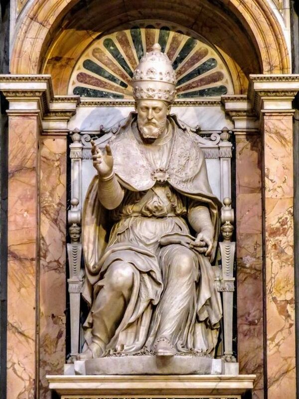 Pope Clement VIII (r. 1592-1605) by Silla Longhi, Cappella Paolina, Santa Maria Maggiore, Rome
